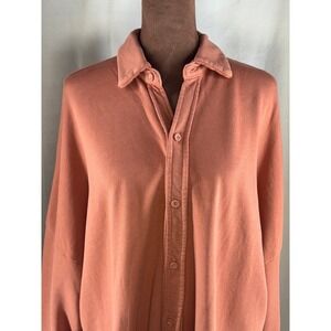 Lanston Oversized Button-Up Shirt Medium Terra Cotta NWT REVOLVE Cotton Blend